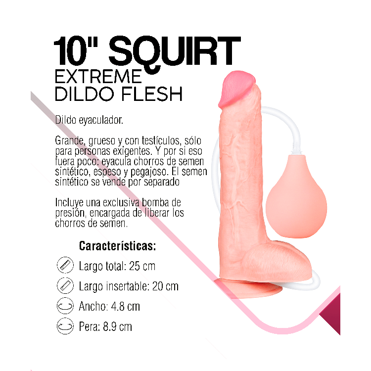 Dildo Eyaculador Realista 10 Pulgadas - Imagen 2