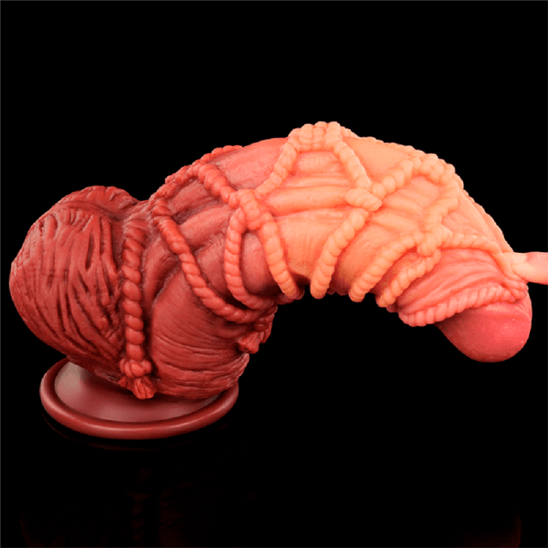 Dildo Silicona 9.5" Trenzas Dual Layerd Platinum - Imagen 3