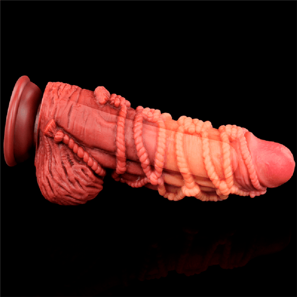 Dildo Silicona 9.5" Trenzas Dual Layerd Platinum - Imagen 4