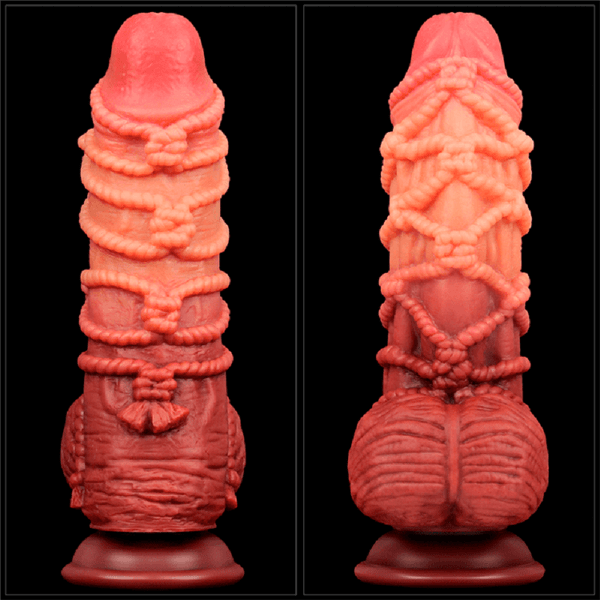 Dildo Silicona 9.5" Trenzas Dual Layerd Platinum - Imagen 2